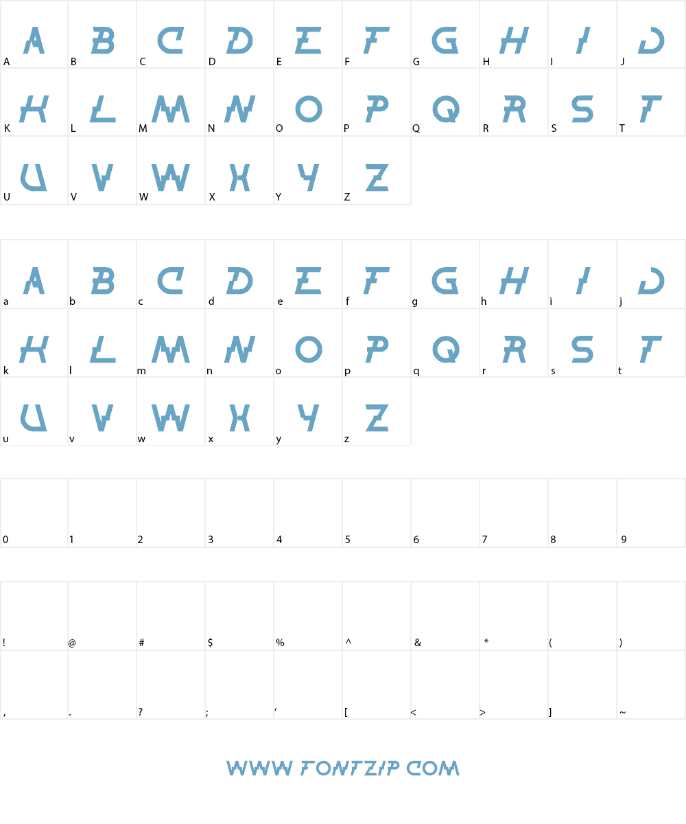 THUNDER JAGGER Font Character